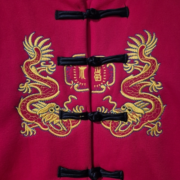 Red Dragon Embroidered Kids Jacket - Picture 2 of 5
